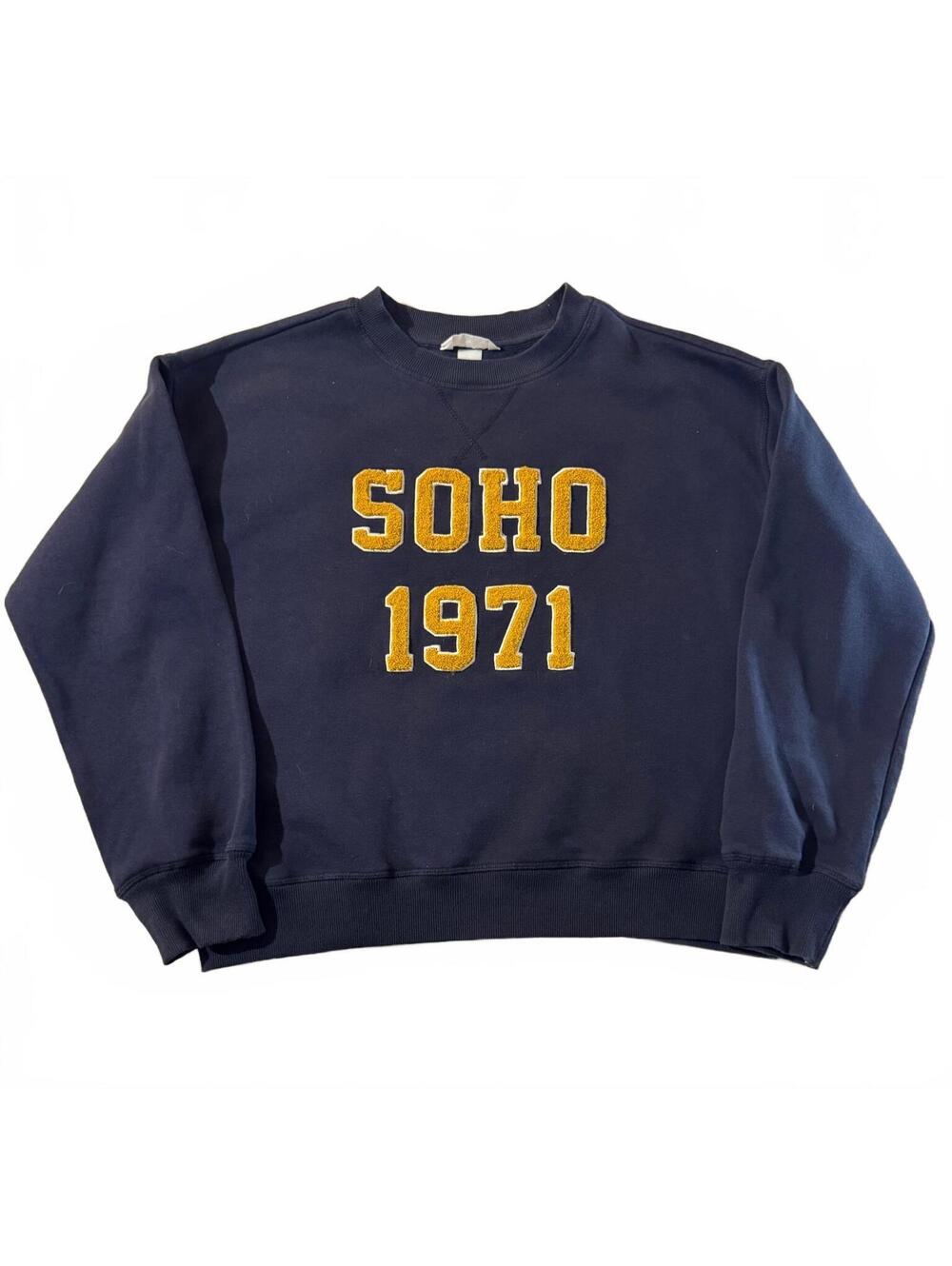 Cotton blend sweatshirt, H&M, SOHO 1971 graphic print(0250)